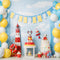 Kate Anniversaire Chiens Ballon Phare Gâteaux Toile de fond conçue par Emetselch - Kate Backdrop FR