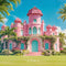Kate Été Plante verte Château Rétro Rose Toile de fond conçue par Chain Photographie - Kate Backdrop FR