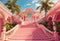 Kate Été Rose Extérieur Château Escaliers Toile de fond conçue par Chain Photographie - Kate Backdrop FR