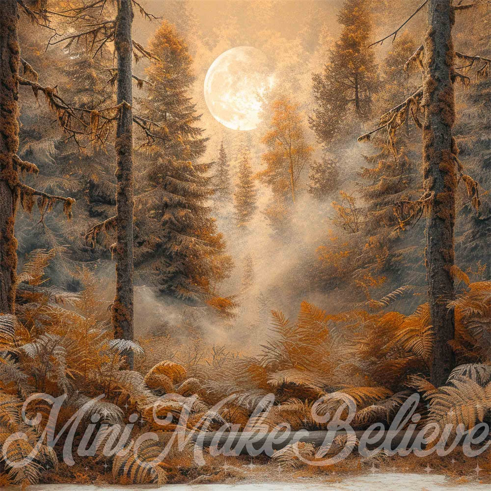 Kate Automne Coucher de soleil Marron Forêt Toile de fond conçue par Mini MakeBelieve - Kate Backdrop FR