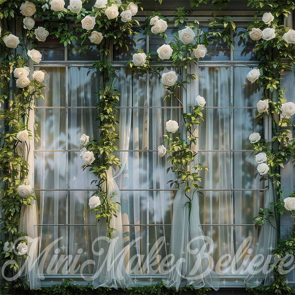 Kate Extérieur Printemps Fleur Fenêtre Toile de fond conçue par Mini MakeBelieve - Kate Backdrop FR