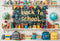 Kate Retour à l'école Globe Coloré Livre Crayon Sac Toile de fond conçue par Emetselch - Kate Backdrop FR