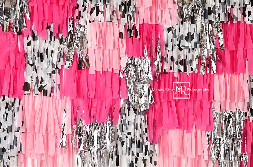 Kate Rose Noir et Argent Glamour Cow-girl Toile de fond conçue par Mandy Ringe - Kate Backdrop FR