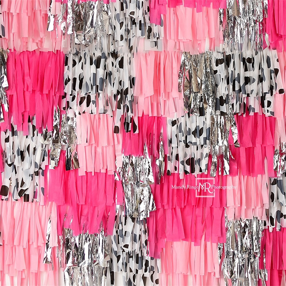 Kate Rose Noir et Argent Glamour Cow-girl Toile de fond conçue par Mandy Ringe - Kate Backdrop FR