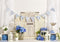 Kate Rustique Printemps Floral Bleu Chinoiseries Toile de fond conçue par Mandy Ringe - Kate Backdrop FR
