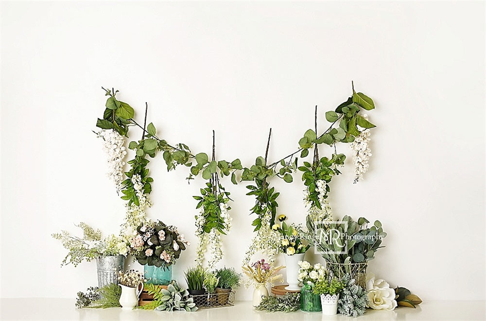 Kate Simple Printemps Fleurs sauvages Plantes Toile de fond conçue par Mandy Ringe
