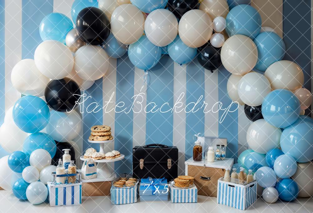 Kate Biscuits Arche de ballon Bleu Cake smash Toile de fond conçue par Emetselch