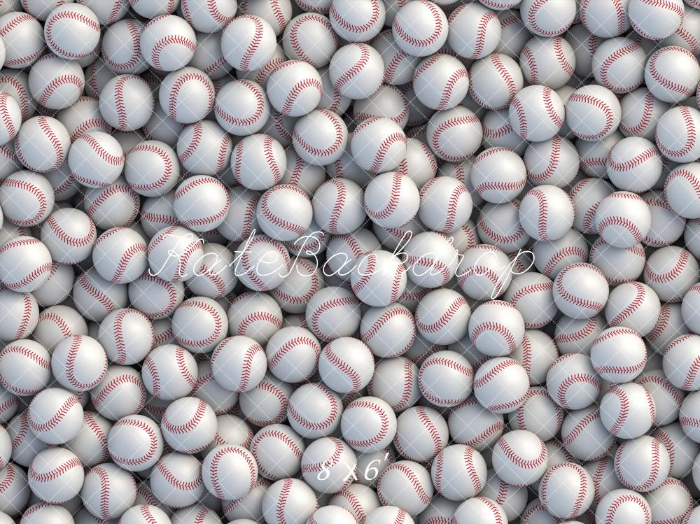 Kate Sport Blanc Base-ball Toile de fond conçue par Chain Photographie - Kate Backdrop FR