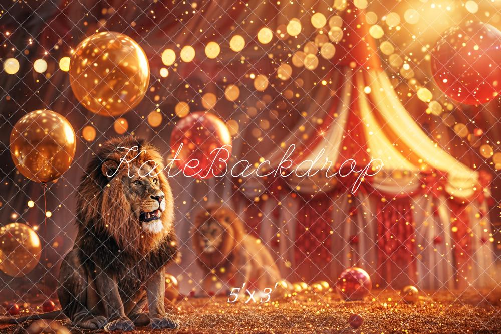 Kate Bokeh Lumière Lion Doré Ballon Cirque Toile de fond conçue par Chain Photographie