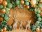 Kate Forêt Lion Arche de ballons Vert Doré Toile de fond conçue par Emetselch - Kate Backdrop FR