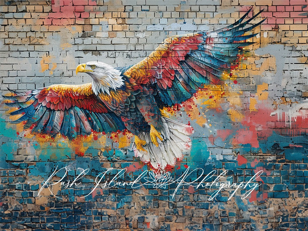 Kate Aigle Mur de briques Graffiti Toile de fond conçue par Laura Bybee
