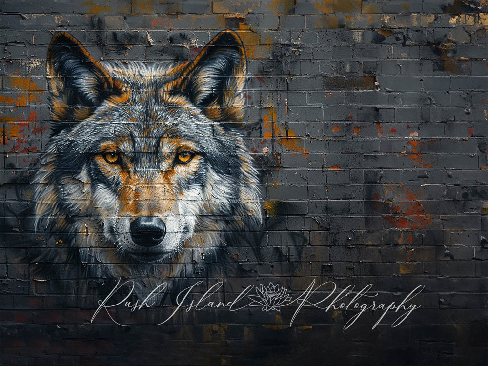Kate Loup Mur de briques Graffiti Toile de fond conçue par Laura Bybee