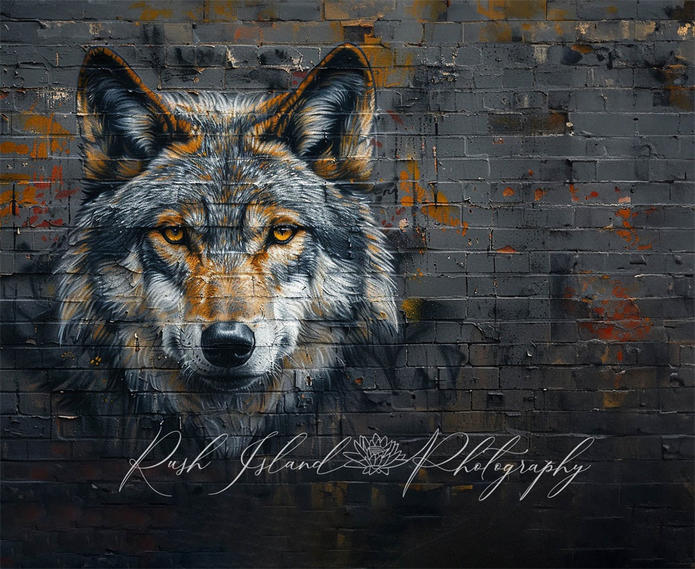 Kate Loup Mur de briques Graffiti Toile de fond conçue par Laura Bybee
