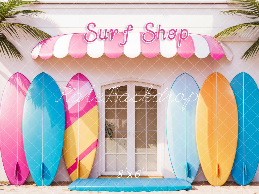 Kate Été Mer Coloré Magasin Planche de surf Toile de fond conçue par Emetselch - Kate Backdrop FR