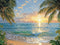 Kate Été Mer Plage Arbre Coucher de soleil Vague Toile de fond conçue par Emetselch - Kate Backdrop FR