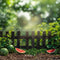 Kate Été Bokeh Plante verte Pastèque Clôture Toile de fond conçue par Emetselch - Kate Backdrop FR