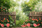 Kate Été Bokeh Plante verte Fleurs Pastèque Clôture Toile de fond conçue par Emetselch - Kate Backdrop FR