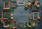 Kate Rétro Beaux-Arts Cadre photo doré Floral Toile de fond conçue par Chain Photographie - Kate Backdrop FR