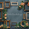 Kate Rétro Beaux-Arts Cadre photo doré Floral Toile de fond conçue par Chain Photographie - Kate Backdrop FR
