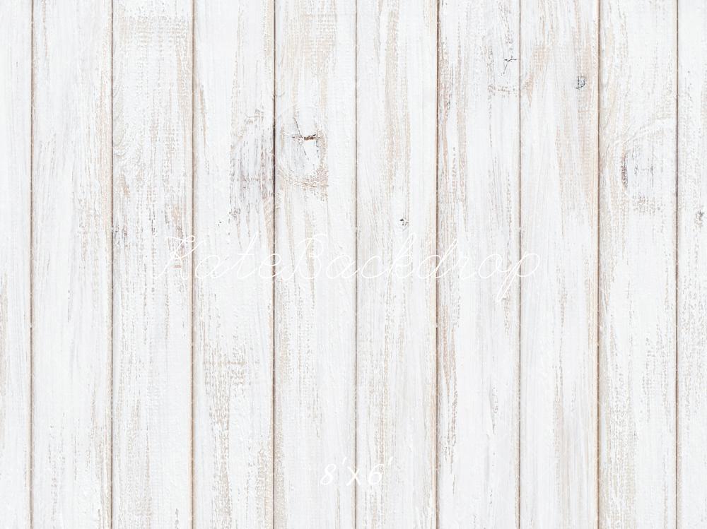 Kate Blanc Vieux Plancher de bois Sol Toile de fond conçue par Kate Image - Kate Backdrop FR