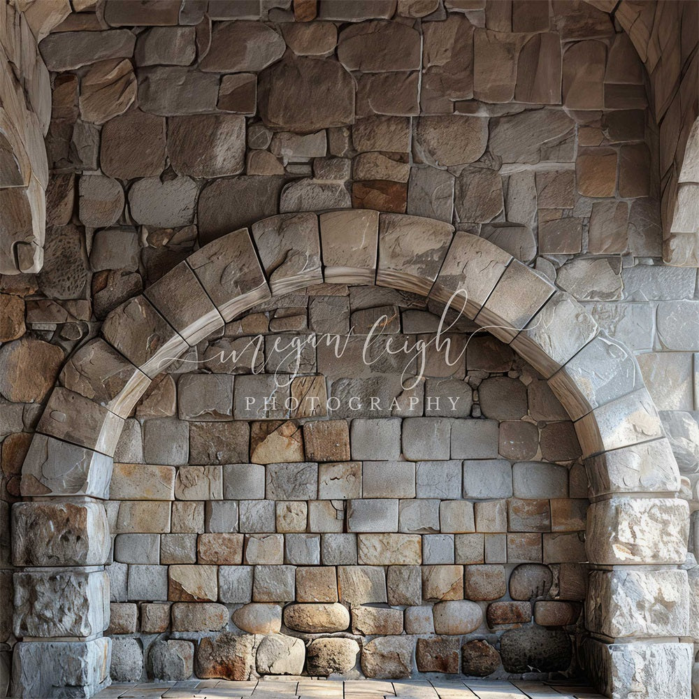 Kate Mur de pierre Arche Gris Toile de fond conçue par Megan Leigh
