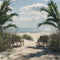 Kate Plage Mer Plante Paysage Été Toile de fond Conçu par Happy Squirrel Design - Kate Backdrop FR