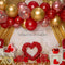 Kate Amour Ballons Rouge & Doré Rideau Toile de fond conçue par Jenna Onyia - Kate Backdrop FR