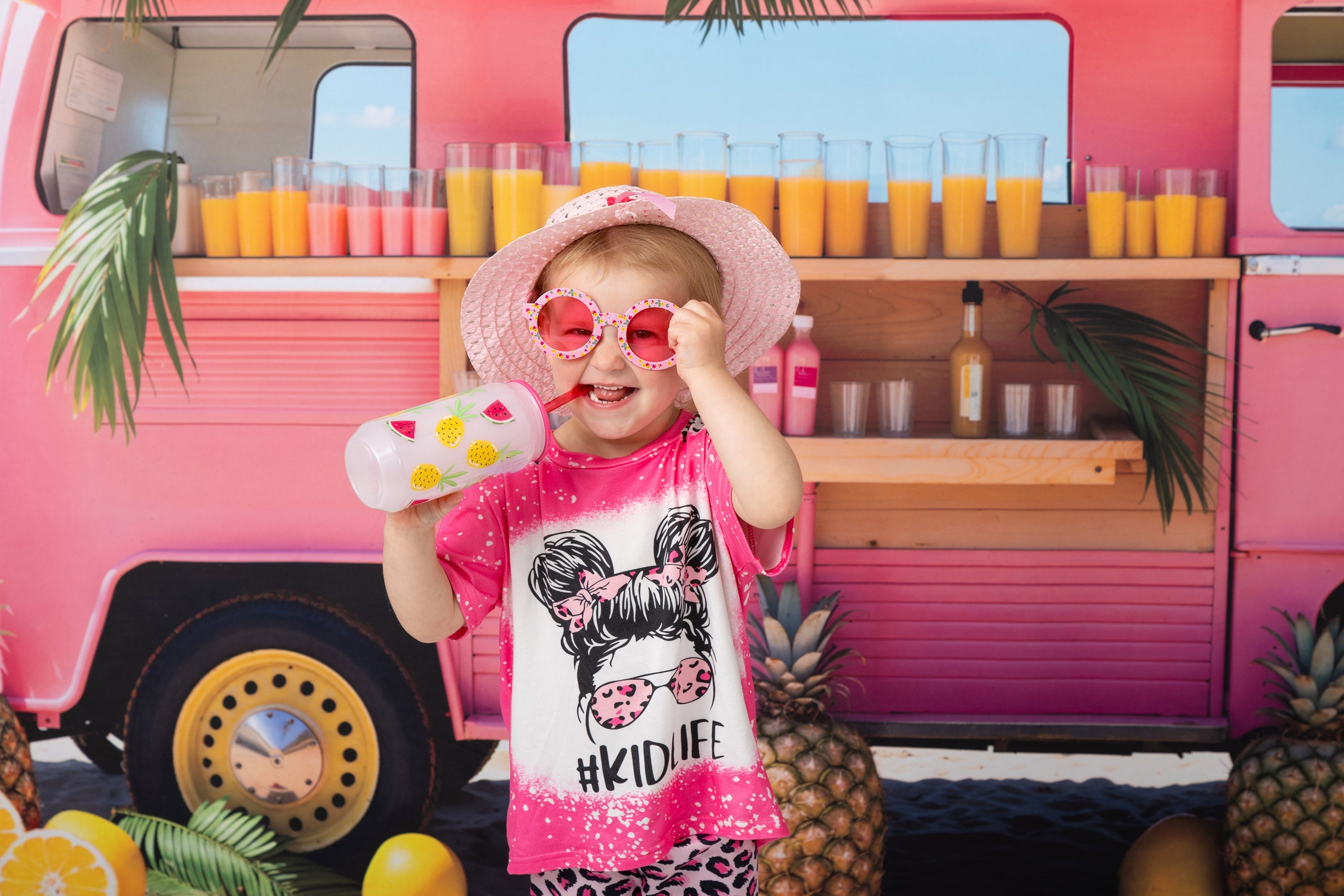 Kate Été Poupée Mer Plage Voiture Magasin de fruits Toile de fond conçue par Emetselch - Kate Backdrop FR