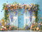Kate Été Fleurs colorées Clôture Porte Papillons Toile de fond conçue par Chain Photographie - Kate Backdrop FR