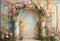 Kate Été Arche Florale Mur de marbre Toile de fond conçue par Chain Photographie - Kate Backdrop FR