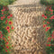 Kate Été Chemin Fleurs rouges Plage Toile de fond conçue par Chain Photographie - Kate Backdrop FR
