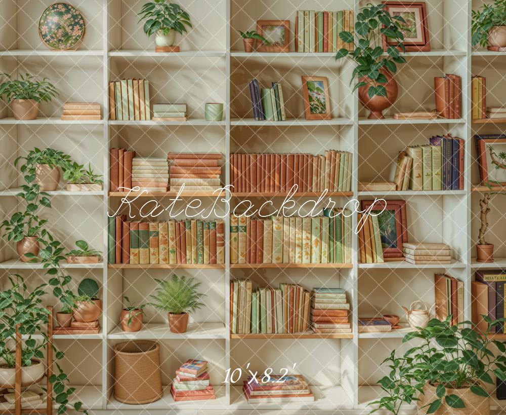 Kate Été Intérieur Plante Étagère à livres Confortable Toile de fond conçue par Emetselch - Kate Backdrop FR