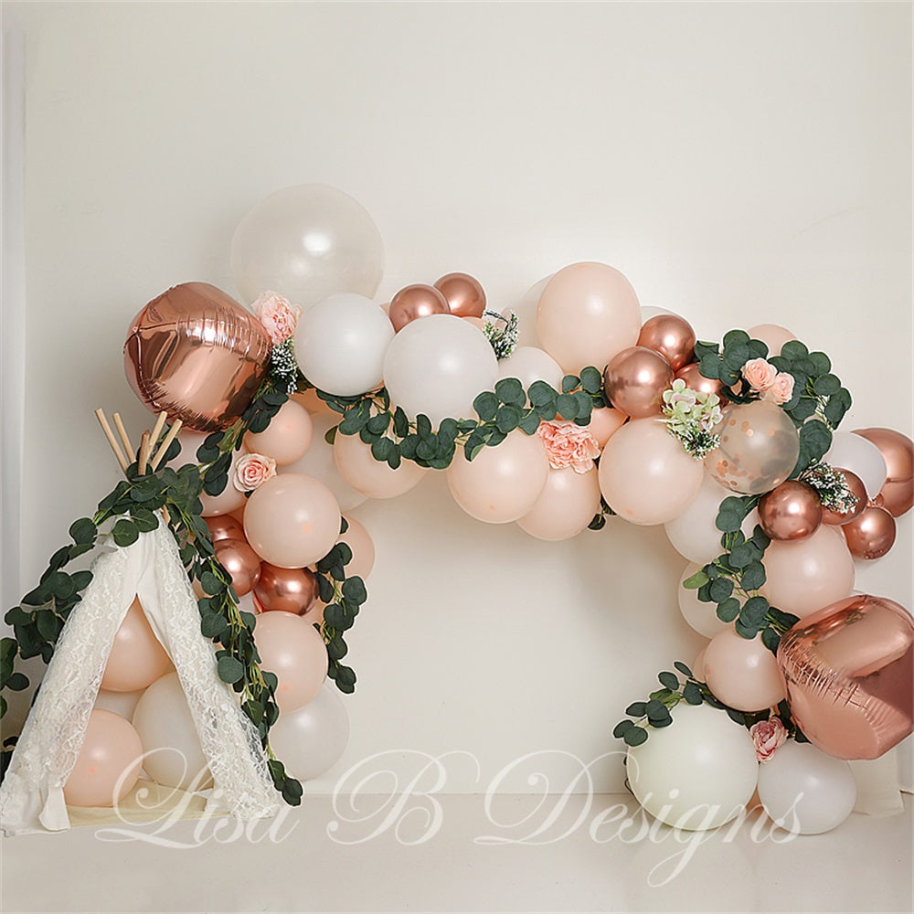 Kate Rose Floral Lierre Arche de ballons Tente Toile de fond conçue par Lisa B - Kate Backdrop FR