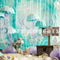 Kate Sirène Crique Méduse Coquille Mer Toile de fond conçue par Patty Robert - Kate Backdrop FR