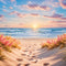 Kate Été Mer Plage Coucher de soleil Vague Toile de fond conçue par Chain Photographie - Kate Backdrop FR