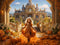 Kate Automne Citrouille Arche Château Rétro Floral Toile de fond conçue par Emetselch - Kate Backdrop FR