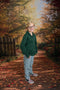 Kate Automne Forêt Chemin Brun Clôture en bois Toile de fond conçue par Emetselch - Kate Backdrop FR