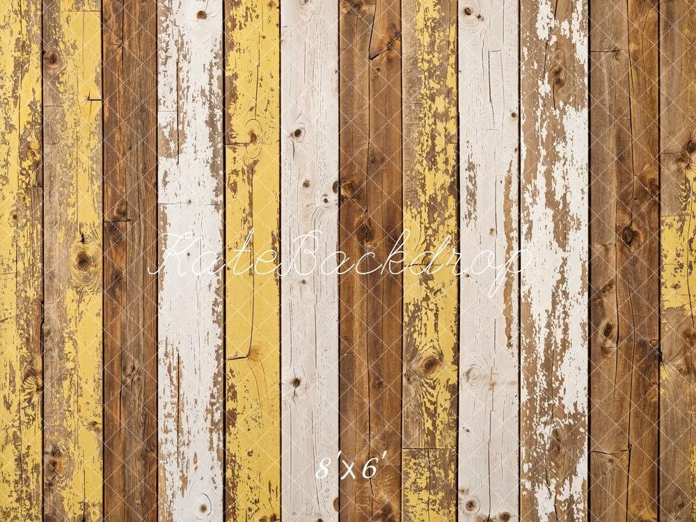 Kate Rétro Vieux Parquet rayé Sol en bois Toile de fond conçue par Kate Image - Kate Backdrop FR