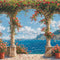 Kate Été Mer Plage Arche en Pierre Floral Toile de fond conçue par Chain Photographie - Kate Backdrop FR