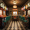 Kate Rétro Coloré Lobby du jeu Enfant Toile de fond conçue par Emetselch - Kate Backdrop FR