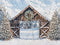 Kate Hiver Neige Forêt Porte en bois Noël Toile de fond conçue par Emetselch - Kate Backdrop FR