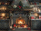 Kate Noël Vert foncé Armoire Cheminée Cuisine Toile de fond conçue par Emetselch - Kate Backdrop FR
