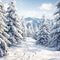 Kate Hiver Extérieur Blanc Forêt Neige Toile de fond conçue par Chain Photographie - Kate Backdrop FR