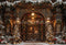 Kate Hiver Noël Marron foncé Ancien Porte Toile de fond conçue par Chain Photographie - Kate Backdrop FR