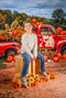 Kate Automne Extérieur Forêt Camion Citrouille Toile de fond conçue par Emetselch - Kate Backdrop FR
