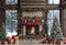 Kate Hiver Noël Cheminée en brique Brun Fenêtre Toile de fond conçue par Emetselch - Kate Backdrop FR