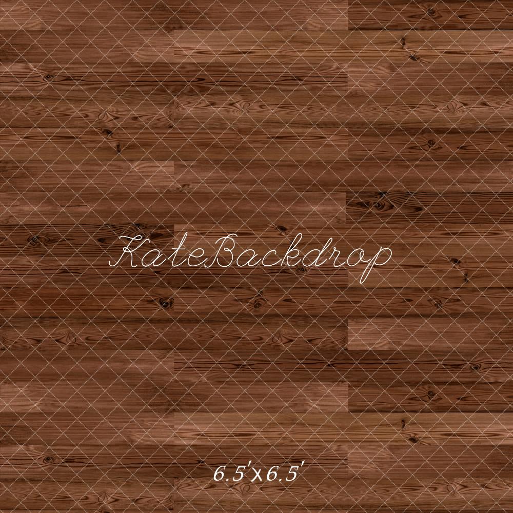 Kate Marron foncé Plancher Rayé Sol en bois Toile de fond conçue par Kate Image - Kate Backdrop FR