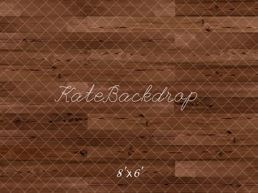 Kate Marron foncé Plancher Rayé Sol en bois Toile de fond conçue par Kate Image - Kate Backdrop FR