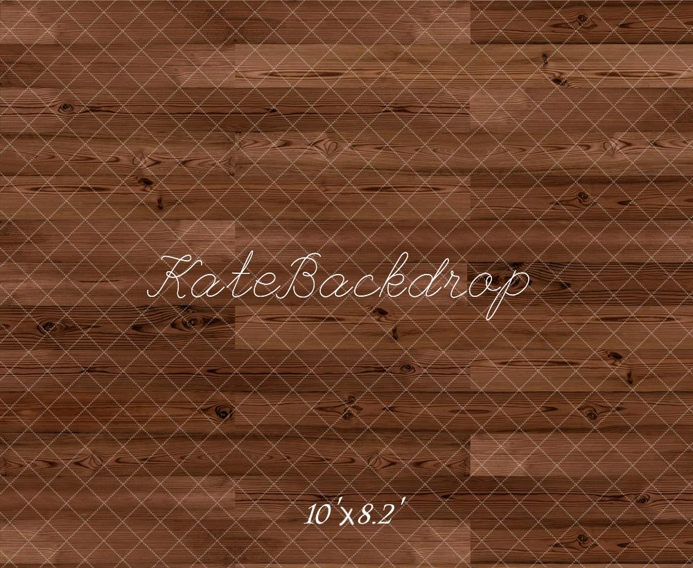 Kate Marron foncé Plancher Rayé Sol en bois Toile de fond conçue par Kate Image - Kate Backdrop FR