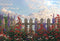 Kate Été Beaux-Arts Fleurs Clôture en bois Toile de fond conçue par GQ - Kate Backdrop FR